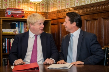 Nigel Huddleston with Boris Johnson
